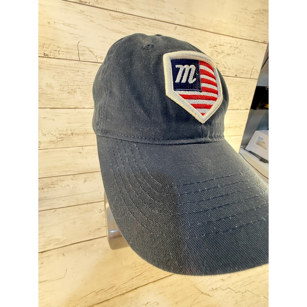Marucci Navy Blue Baseball Cap American Flag Shield Patch Hat Pacific 201C